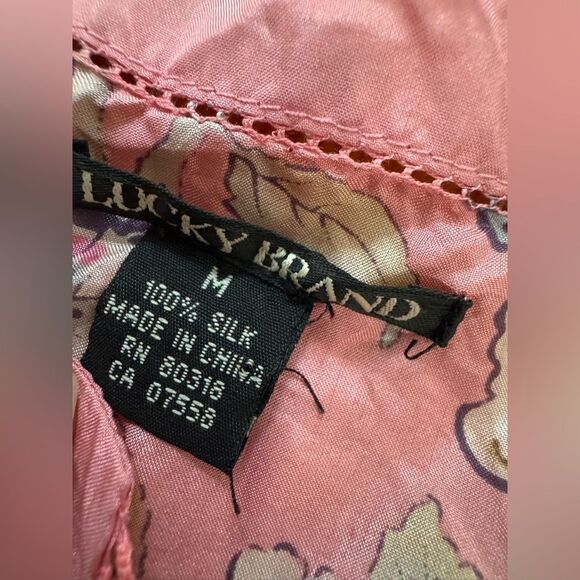 Lucky Brand Silk Floral Tunic Top - Picture 4 of 7